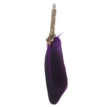 Lila Zinklegierung-Federkiel, eleganter Retro-Stil, 28 cm