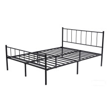 Metal Bed Frame w/Headboard, Footboard, Metal Slatted & Underbed Storage Space FINN KING