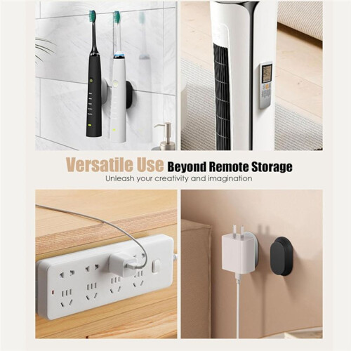 Support de Télécommande Magnétique Mural, Sans Perçage, Support de Rangement Autocollant pour Télécommandes de Télévision A 1