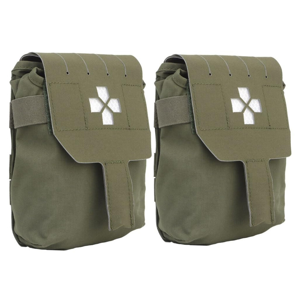 Molle Trauma Bag IFAK, Tactical Med Kit, First Aid Bag, Compact EMT Pack, 5.9x7.5' 2pcs