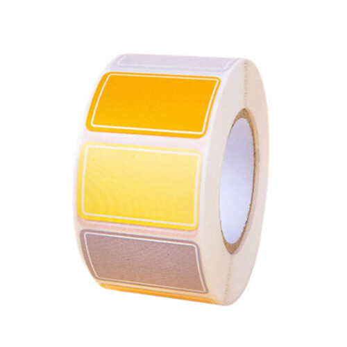 Farbenfrohe Klebeetiketten-Designs- Helles synthetisches Papier