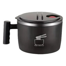 Ramenkom, Lunchcontainer, 1000 Ml Grote Thaise Soepkommen, Ontbijtgranenkommen voor Thuis, Keuken, Kamperen Zwart