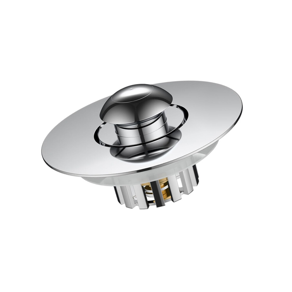Bathtub Drain Stopper With 360 Rotating Filter Basket, Anticlogging Metal Plug For Easy Cleaning 9199774558426
