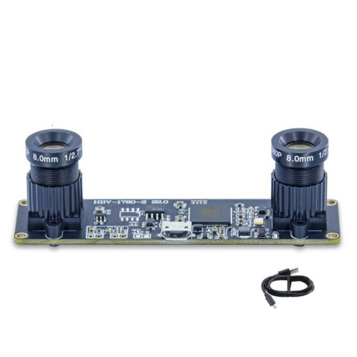 Module de Caméra 36 Degrés OV9732 Module de Caméra Double 1MP 8 mm Mise au Point Manuelle pour WinXP/7/8/10 Linux/Android