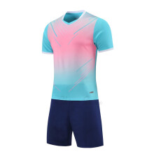 (Lake Blue Not Custom, 3XS Height 120-130CM) Soccer Jerseys Men Football Uniforms Set Kids New Sets Boys Survetement Adult Female