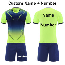 (Green Custom Price, 4XL Height 185-190CM) Soccer Jerseys Men Football Uniforms Set Kids New Sets Boys Survetement Adult Female