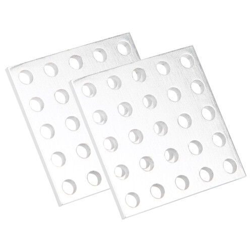 2pcs 5x5 Hole Aluminum Grid Panel Mesh 2.5mm Thick for Industrial Use