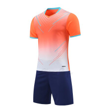 (Orange Not Custom, 3XS Height 120-130CM) Soccer Jerseys Men Football Uniforms Set Kids New Sets Boys Survetement Adult Female