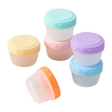 Paquete de 6 Recipientes para Aderezo de Ensalada con Tapa, Pequeños Recipientes para Condimentos con Líneas Graduadas, Reutilizables y A Prueba de