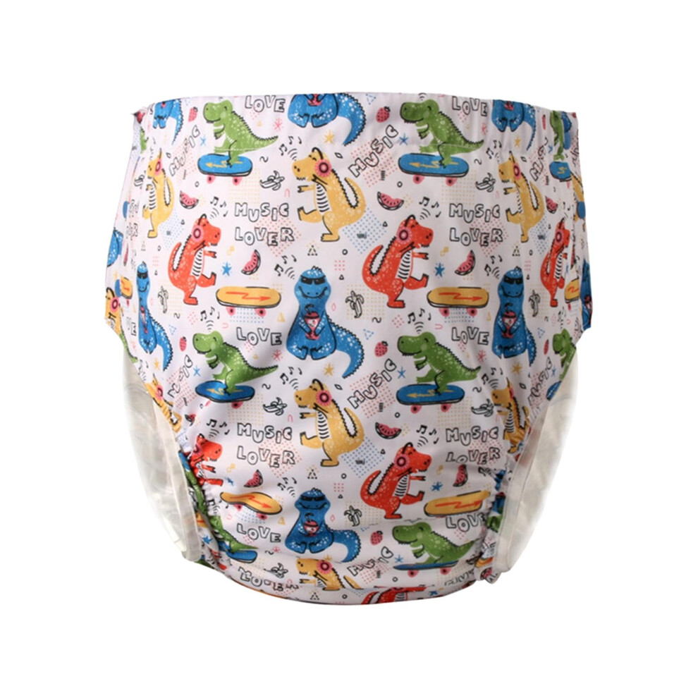 Adult Cloth Diaper Washable XXL Dinosaur Cover, Leakproof Waterproof Reusable Incontinence Pants