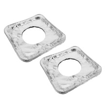 100pcs Reusable Aluminum Foil Gas Stove Burner Covers Oilproof Easy Clean Adjustable Fit