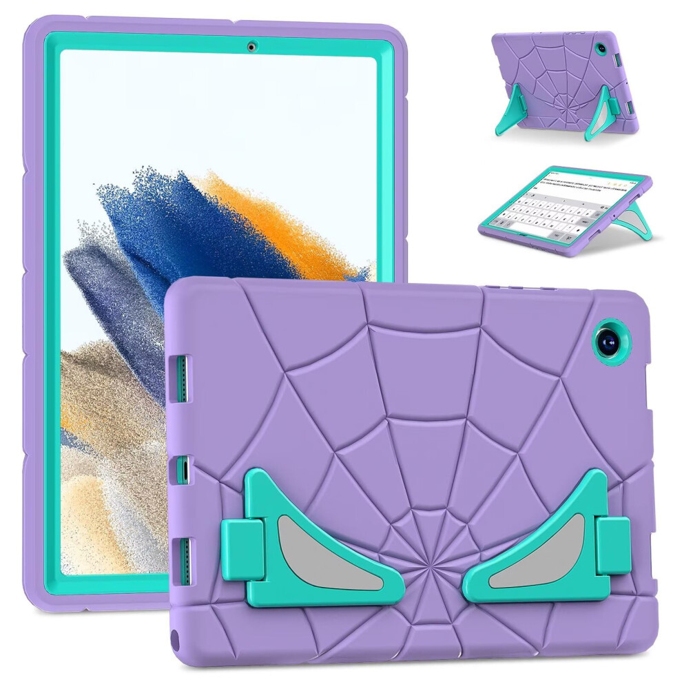 Kids Shockproof Case With Kickstand Protective Cover Purple Green For Samsung Galaxy Tab A9 8.7 Green,Purple 9199774049979