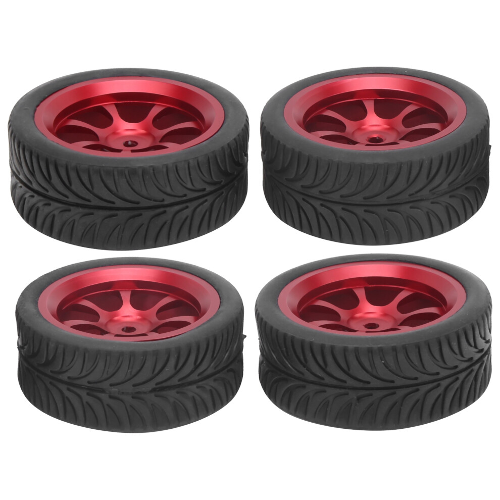 Rc Wheel Tires & Hub Set For Wltoys 144001 1/14 Red 7891379172824