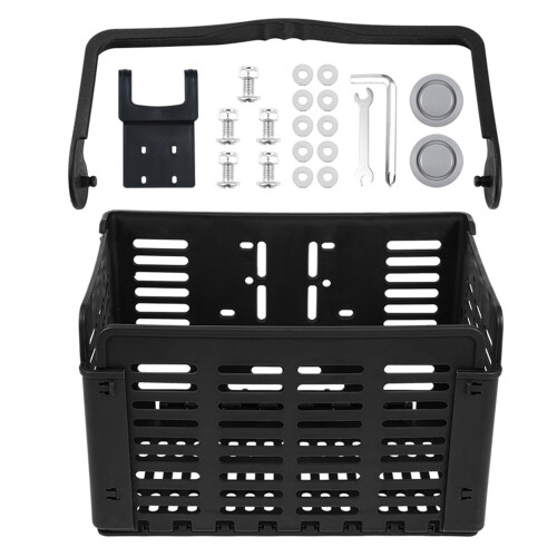 Handlebar basket with quick attachment, 5 kg load, fits 9 cm displays, black