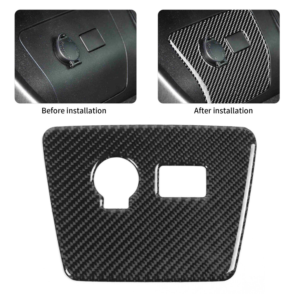 Carbon Fiber Cigarette Lighter Panel Cover For Prius 2012-2015 Rhd 156X115mm 4171379174381