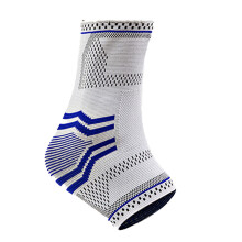 Compression Ankle Support Sleeve, Thermoregulation Technology for Recovery and Sports, Adjustable Fit with Moisture-Wicking Fabric, Stabilizing Gel P