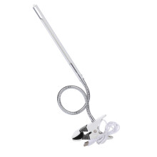 Justerbar LED-skrivebordslampe med klips, neglekunstbelysning, fleksibel svanehals, 10-trinns dimmer, varm, kjølig lys, salonglampe med