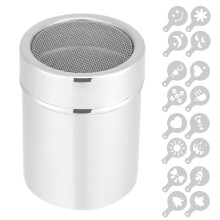 Baking Powder Shaker with Wide Application, Stainless Steel Fine Mesh Sifter for Lump Free Dusting, Food Grade Material with Moisture Proof Cover,