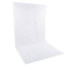 Doppelseitiges weißes Fotohintergrundtuch 1,6x3 m, Non-Woven Studio-Hintergrund