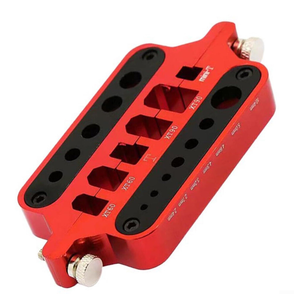 Aluminum Soldering Station Heatresistant Jig For Xt60 Xt90 Rc Connectors With Nonslip Base Red 9382693196743