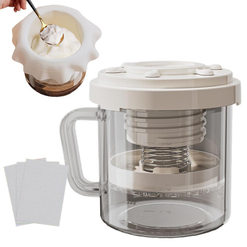 Yogurt Strainer with Lid, Reusable Yogurt Maker Filter for Whey Separation and Kitchen Use