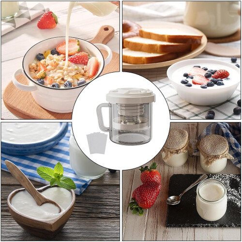Yogurt Strainer with Lid, Reusable Yogurt Maker Filter for Whey Separation and Kitchen Use 2