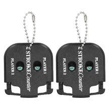 2pcs Portable Score Counter Mini Stroke Shot Counter with Keychain for Sports Games Outdoor Activities and Bag Pendant