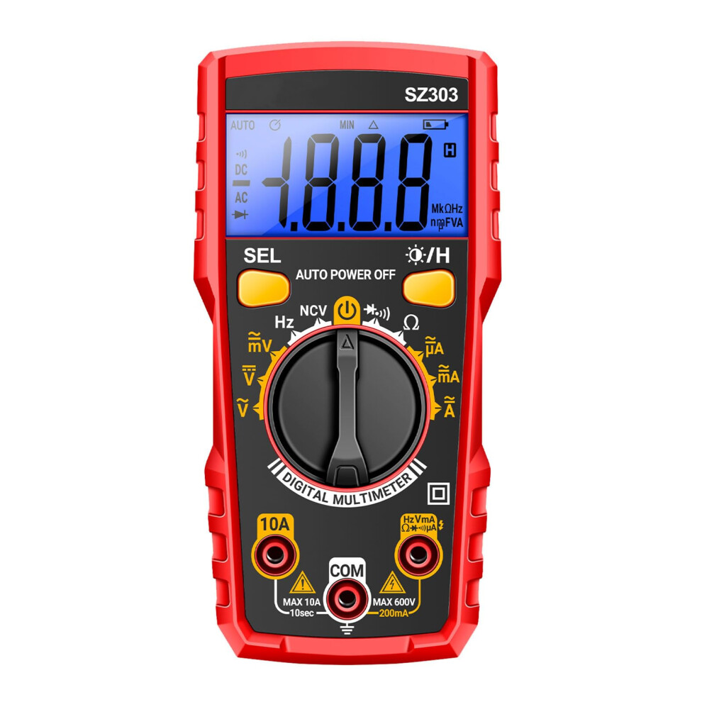 1999Counts Digital Multimeter And Analyzers Voltmeter Ohmmeter Auto Ranging Tester For Voltage Resistance And Continuity 9187378833926