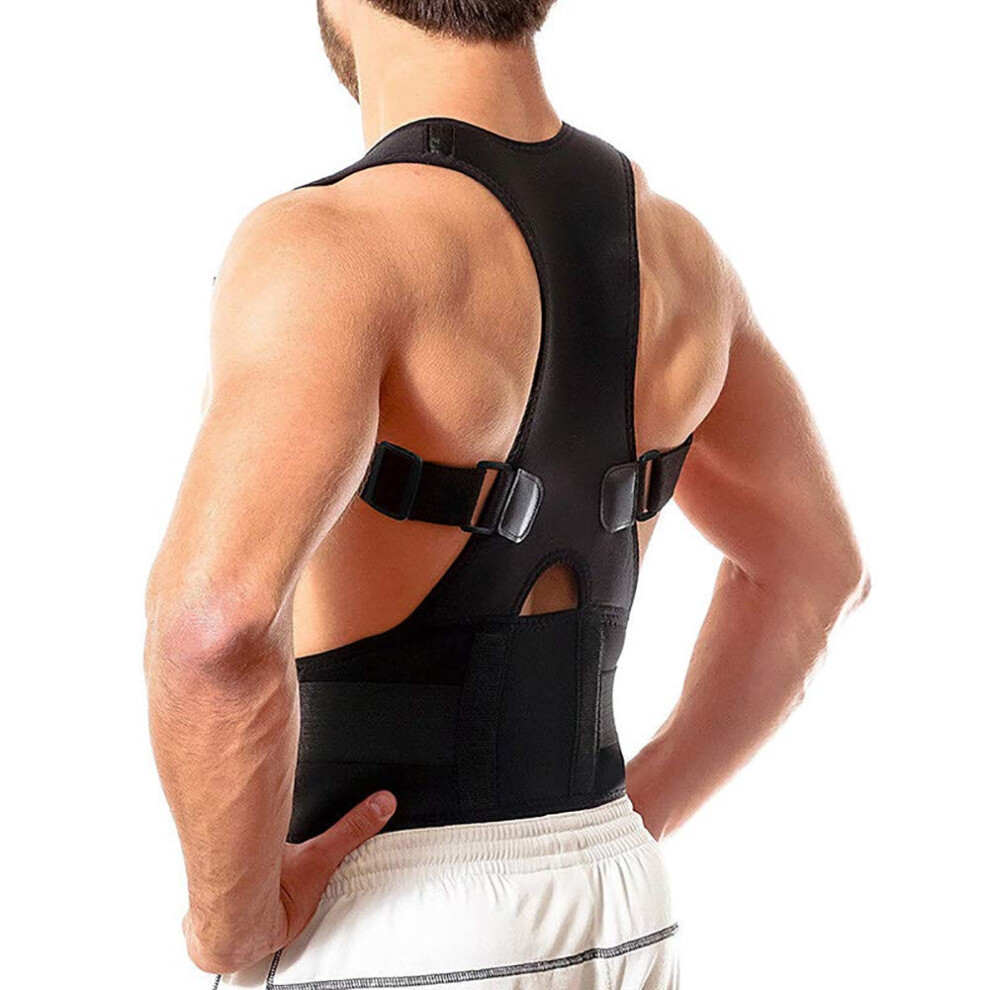 Posture Corrector Adjustable Back and Shoulder Support Brace for Pain Relief and Spine Alignment Medium