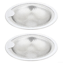 Pack of 2 Stainless Steel Kitchen Sink Strainers with Handle, AntiClogging Mesh Drain Basket