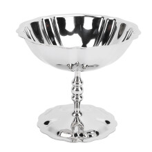 Stainless Steel Ice Cream & Dessert Bowl Tall Patterned Cup 350ml for Home Use