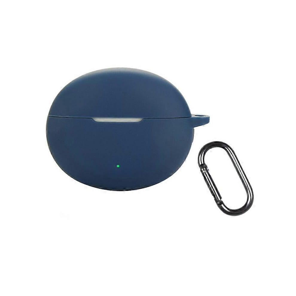 Wireless Earphone Case For Oneplus Buds 4 Silicone Shockproof With Carabiner Dark/Blue 6901508067554