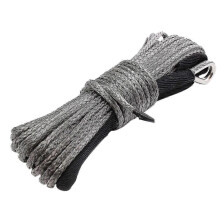Corda Sintetica per Gru, 5mm Nero Grigio 15 Metri, Bassa Elongazione Non Rotante Capacità di Carico 7700 Libbre