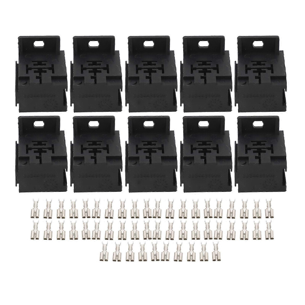 5Pin Relay Socket 10-Piece Set With 50 Terminals Abs Flame Retardant 40A Easy To Install 6901508070394