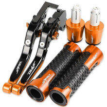 Brems- und Kupplungshebel LS-003 für KTM DUKE 790 CNC Klappbar Verstellbar Teleskopisch Elfenbeinweiß