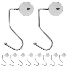 Tafelhaak voor tassen Aluminium IJzer Materiaal 10-delige set Zilver 11.50X6.50X0.50CM Multi-scène gebruik