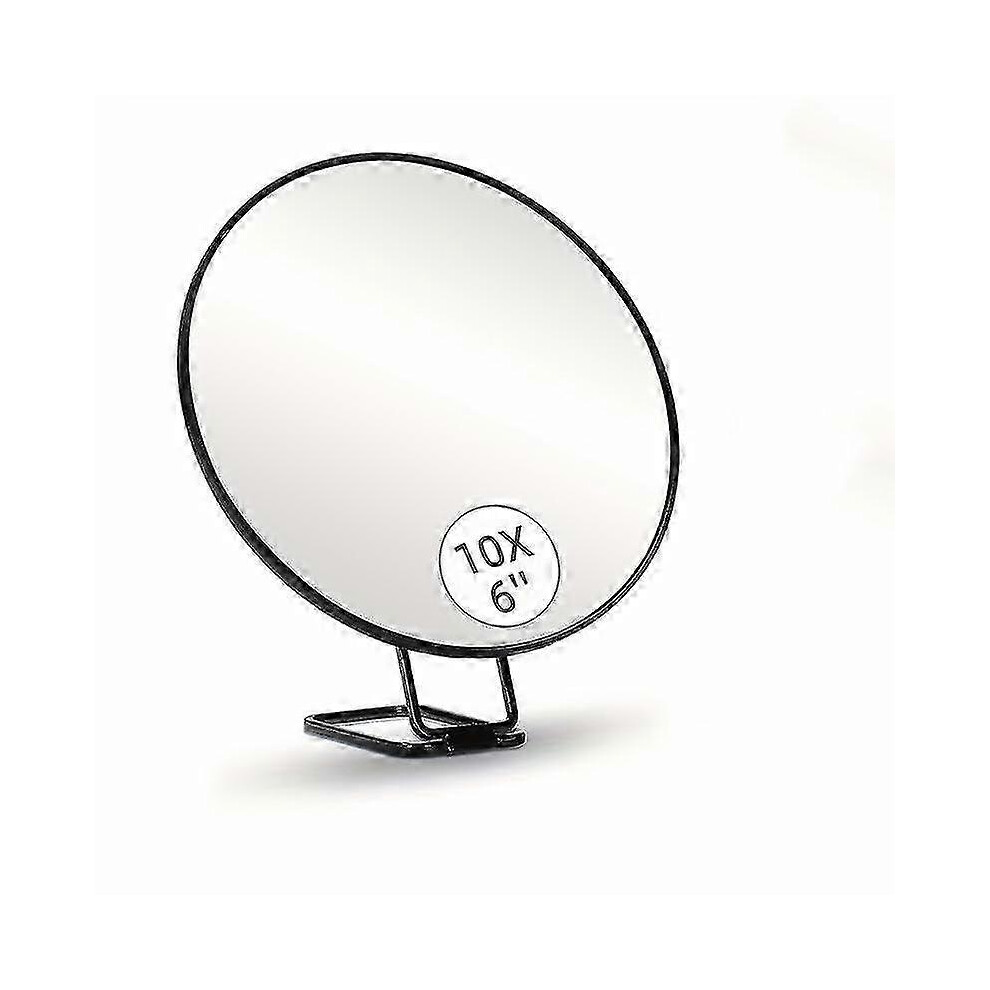 Handheld Magnifying Glass 10X/30X Portable Folding Cosmetic Beauty Mirror