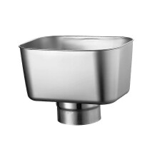 Gootwatersammler RVS Afvoerconnector 89mm Diameter Anti-opstijgend Dakafvoer