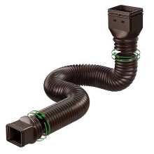 Regenrinnenafvoer verlenger past bij 2x3/3x4 inch PE-materiaal kan begraven worden bruin