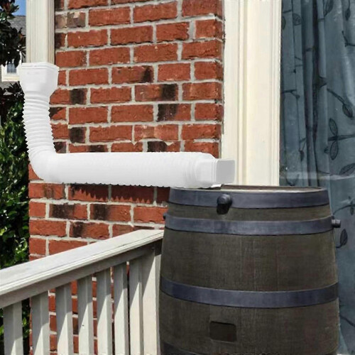 Extensor de Canaletas de Chuva, Adaptável para Enterramento Subterrâneo de 2x3/3x4 Polegadas (Preto), Modelo Telescópico de PE Espessado 2