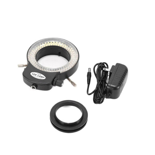 LED Ring Light 0-100% Dimming 3000-40000lx Plastic Black Microscope Illumination 1