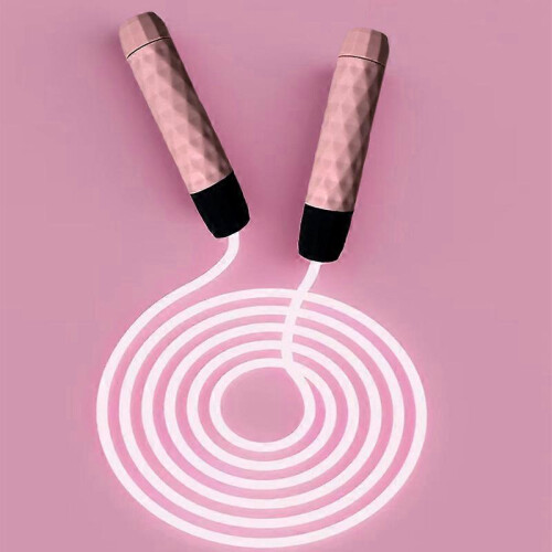 LED Light Up Jump Rope Pink ABS+PVC+Fiber Material