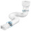 Extensor de Canaletas de Rega, Retrátil de 1,5m (Branco), Material PE Compatível com 2x3/3x4 Polegadas 2