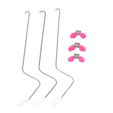 3 Pcs Beading Needles Set 1.2mm Stainless Steel Curved Curved Needles