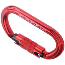 Heavy Duty Xinda O Shape Locking Carabiner Red for Rock Climbing