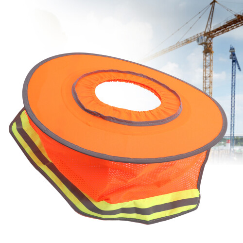Hard Hat Sun Protection with Reflective Stripe Breathable Mesh for Builders