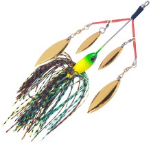 Black Bass Lures Silicone Skirt Baits Glitter Jig Lures For Pike Perch Trout Marigane Caramel Brown