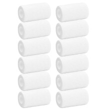 12pcs Self Adhesive Bandage Wrap 10cm Latex for Animals, White
