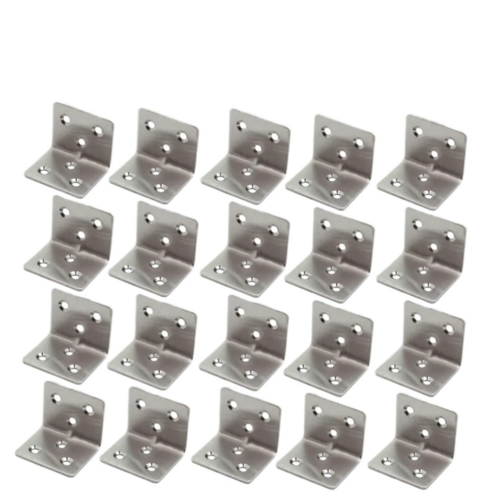 Stainless Steel Corner Bracket, 90Degree Fixed Bracket For Faux Furniture (20Pcs 6 Holes) 9199774561136