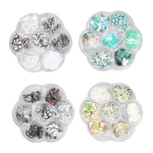 Décorations d'ongles 3D pour manucures festives, breloques pour ongles sur le thème de Noël comprenant des formes de flocons de neige et de